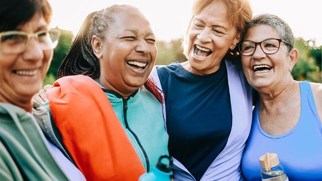 laughing group of older women