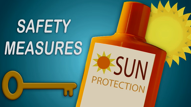 Graphic illustration of bottle of sunscreen