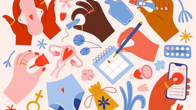 Menstruation illustrations