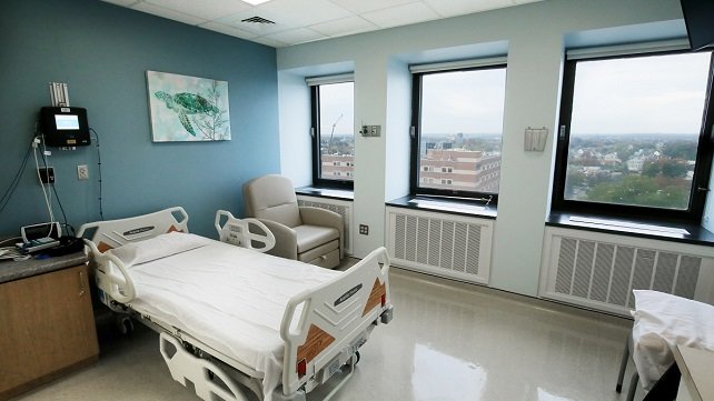 Your comfortable and private room includes a seat for a guest to keep you company, a television, and may have a panoramic view of Providence.