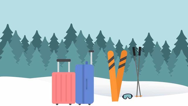 Winter travel graphic
