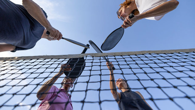 Pickle ball players