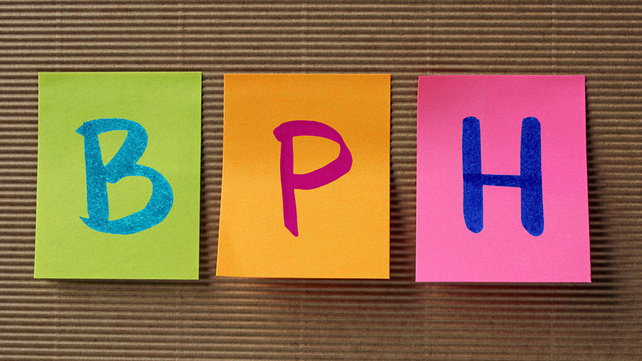 Sticky notes spelling BPH