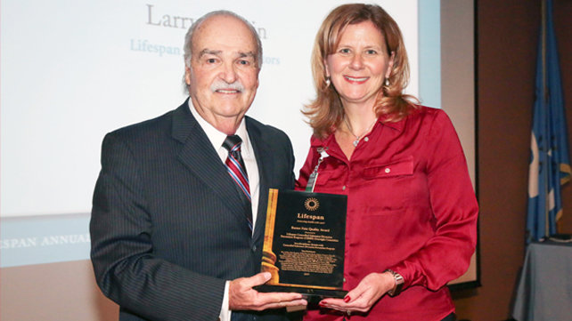 Larry Sadwin, Lifespan Board of Directors, and Christine Collins, Senior Vice President Chief Pharmacy Officer, Lifespan