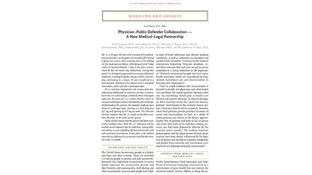 Cover of Physicia-Public Defender report 