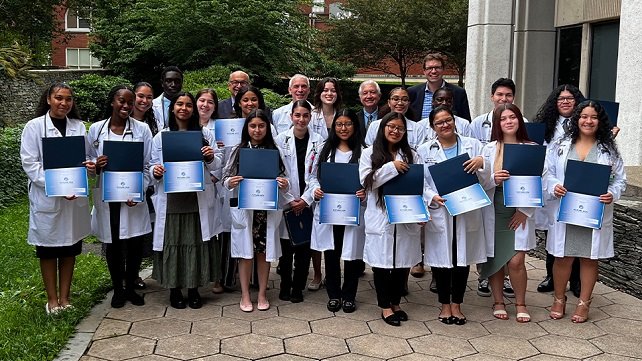 Participants in the Future Gen Cancer program with Dr. Safran