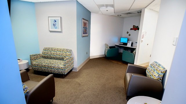 Clinical decisions waiting room at Hasbro Children's Hospital