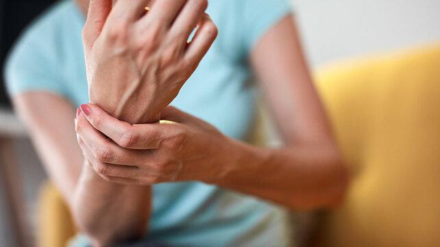 Women's hand with carpel tunnel