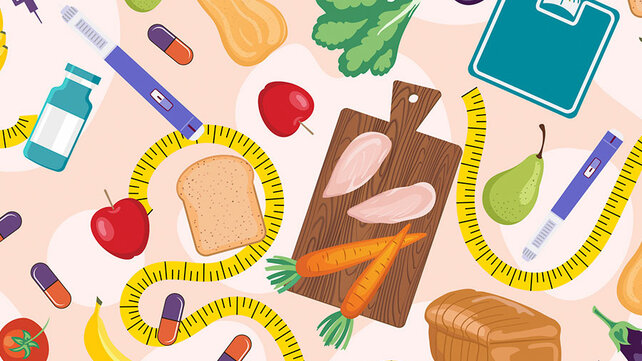 Illustration depicting weightloss concepts