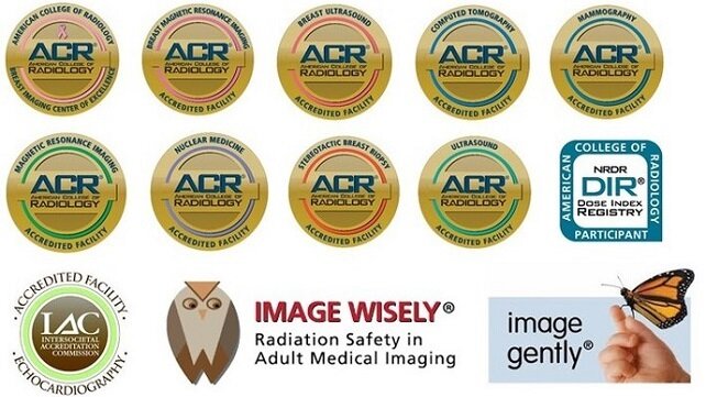 Radiology accreditation seals for Saint Anne's Hospital