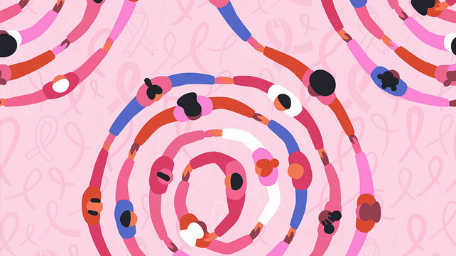 Graphic representing breast cancer awareness 