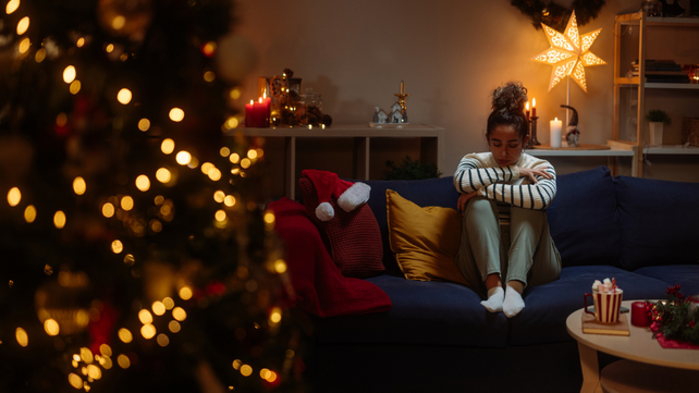 woman sad during the holidays