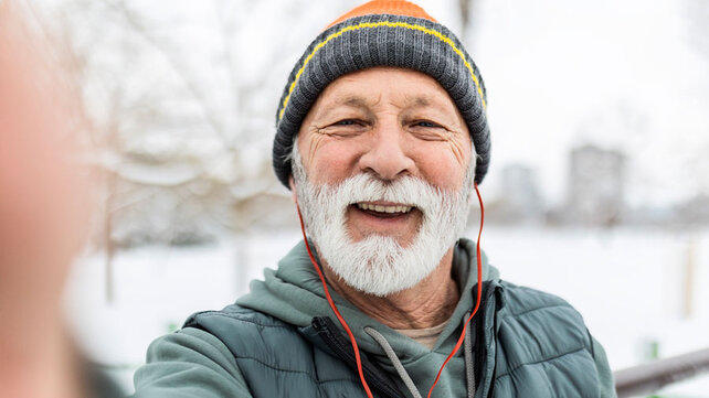 Main outside in cold weather