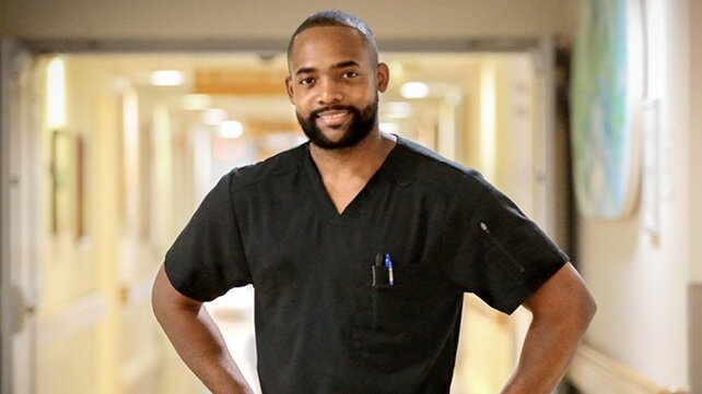 Male student nurse intern