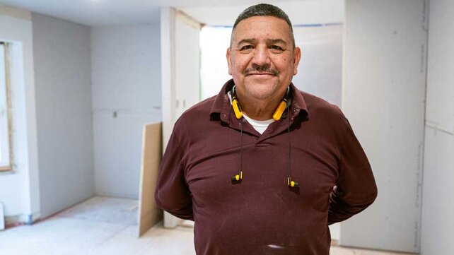 Man in construction site