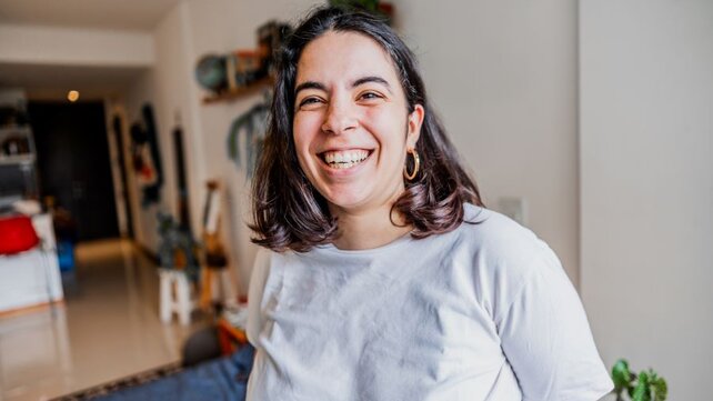 Woman smiling at the camera