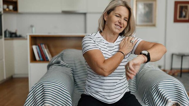 Women with frozen shoulder