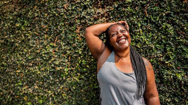 Women smiling in sun
