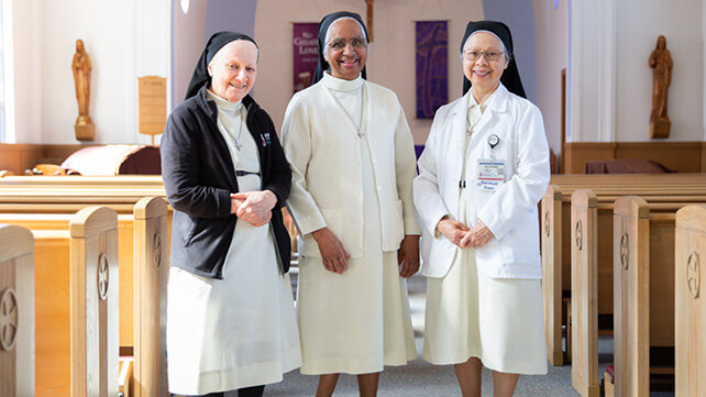 Three nuns of Saint Anne's Hospital
