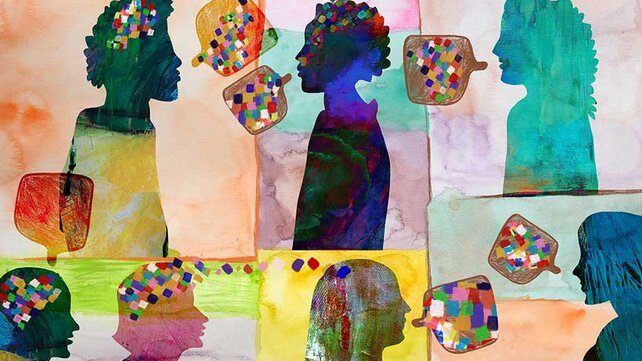 illustration depicting people communicating thoughts