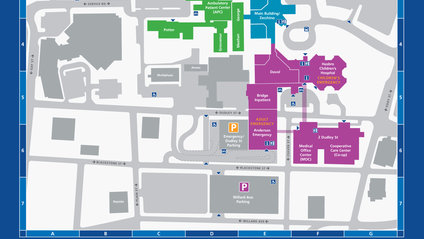 map of Rhode Island Hospital campus